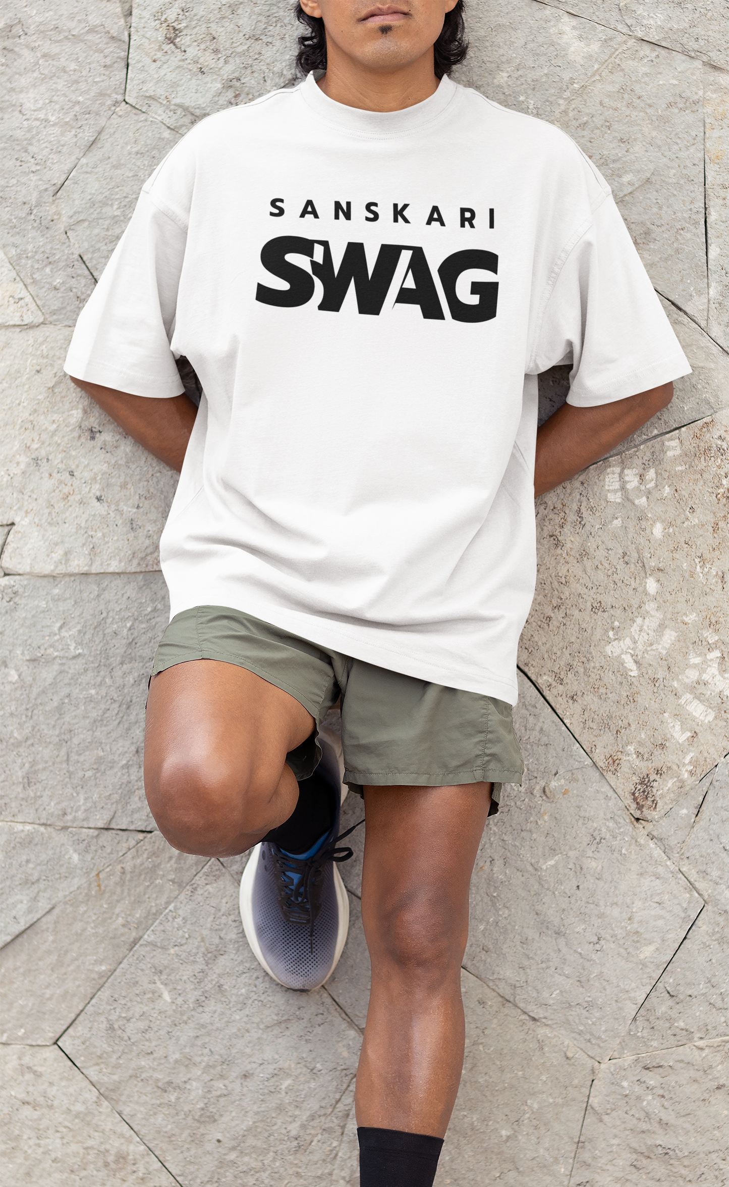 Sanskari Swag - Oversized Terry T-shirt