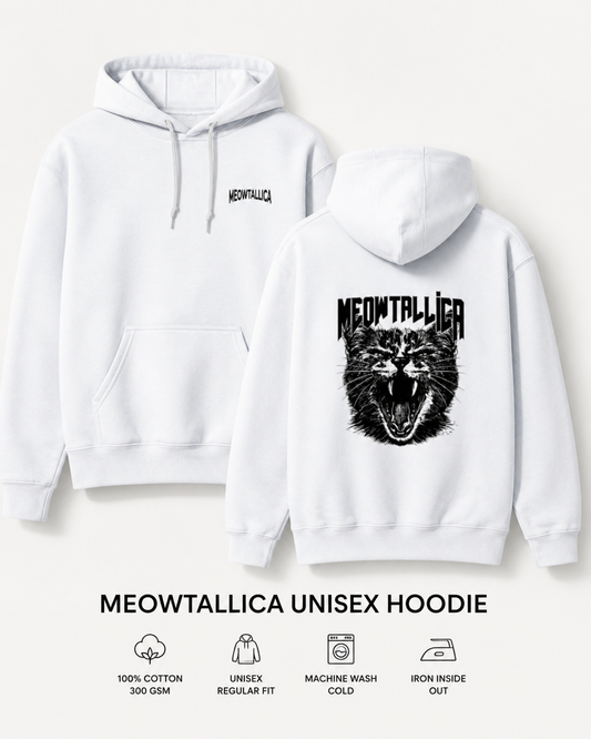 Meowtallica Unisex Hoodie - Sanskari Swag