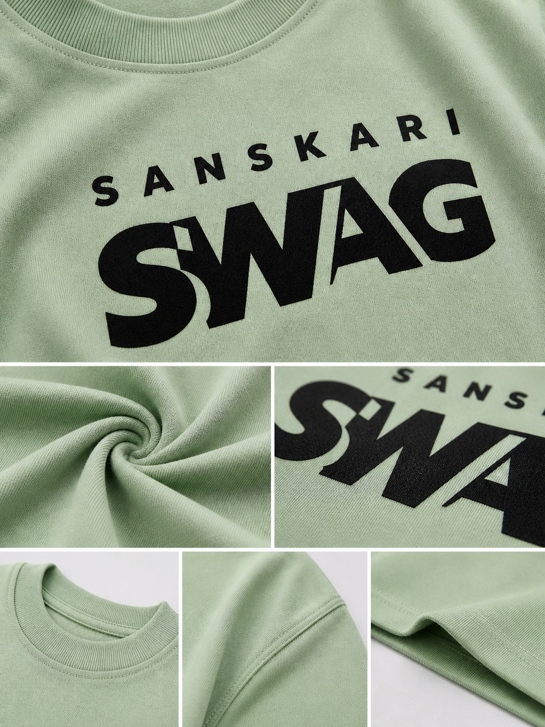 Sanskari Swag - Oversized Terry T-shirt - Sanskari Swag