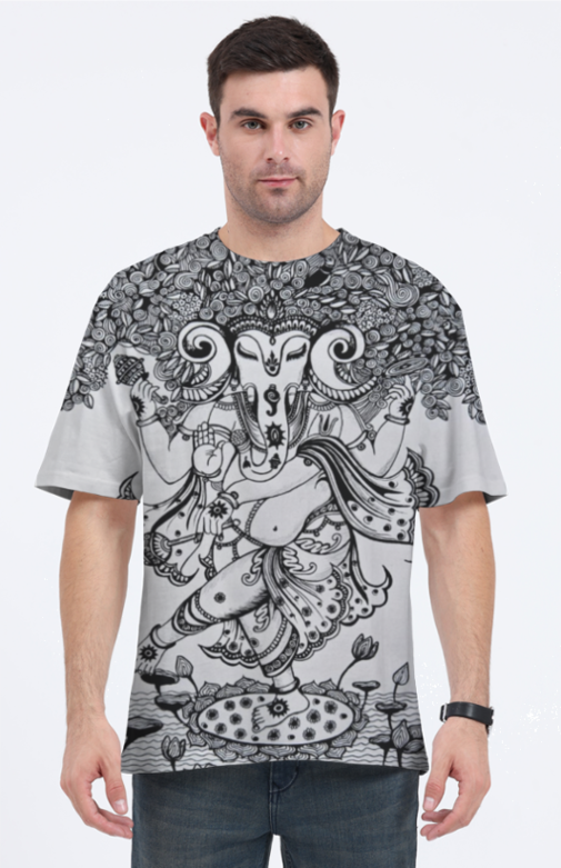 Anandha Bappa - All Over Printed Oversized T-shirt(Unisex)