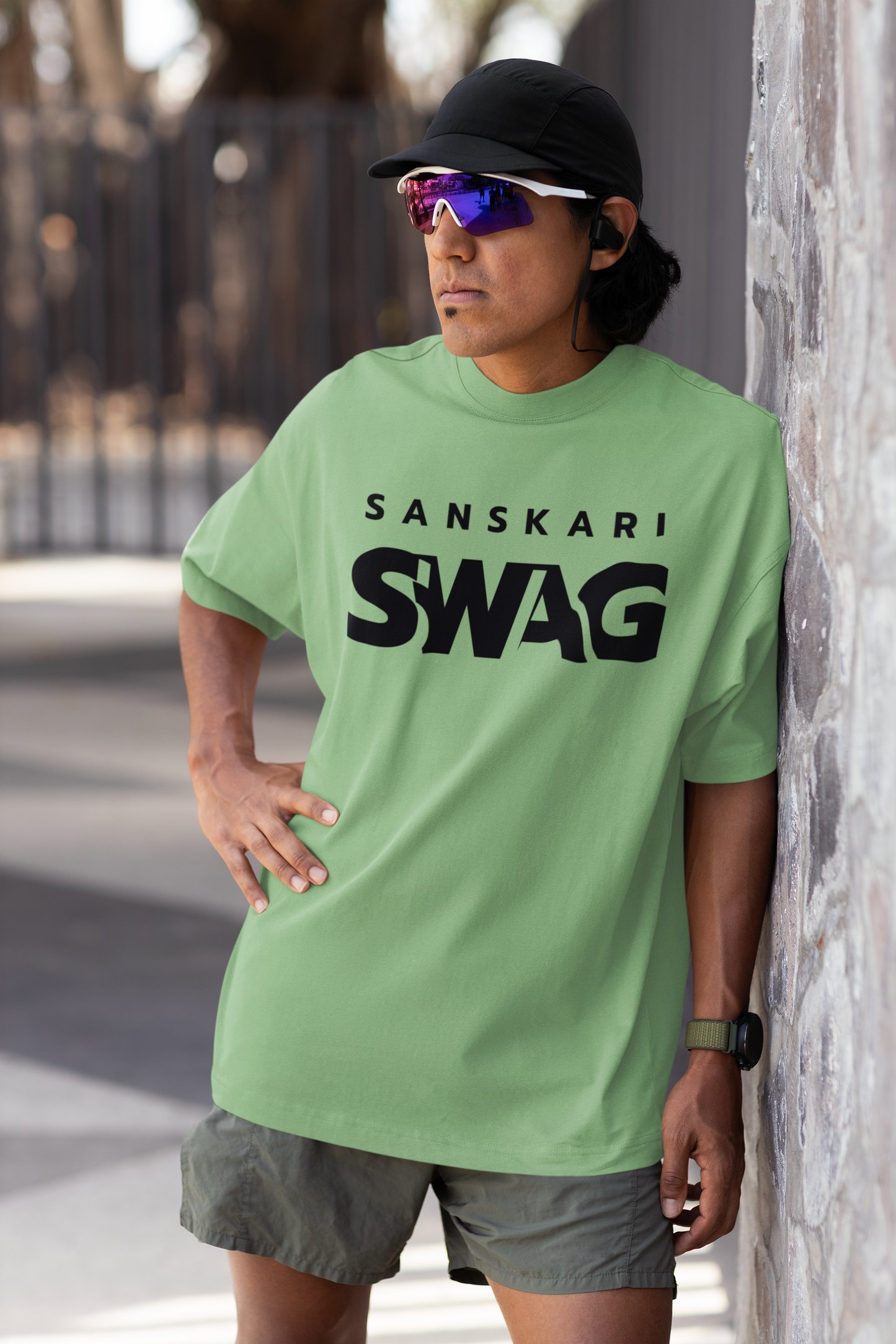 Sanskari Swag - Oversized Terry T-shirt