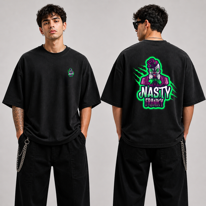 Sanskari Swag - Nasty Franky Oversized Terry T-shirt - Sanskari Swag