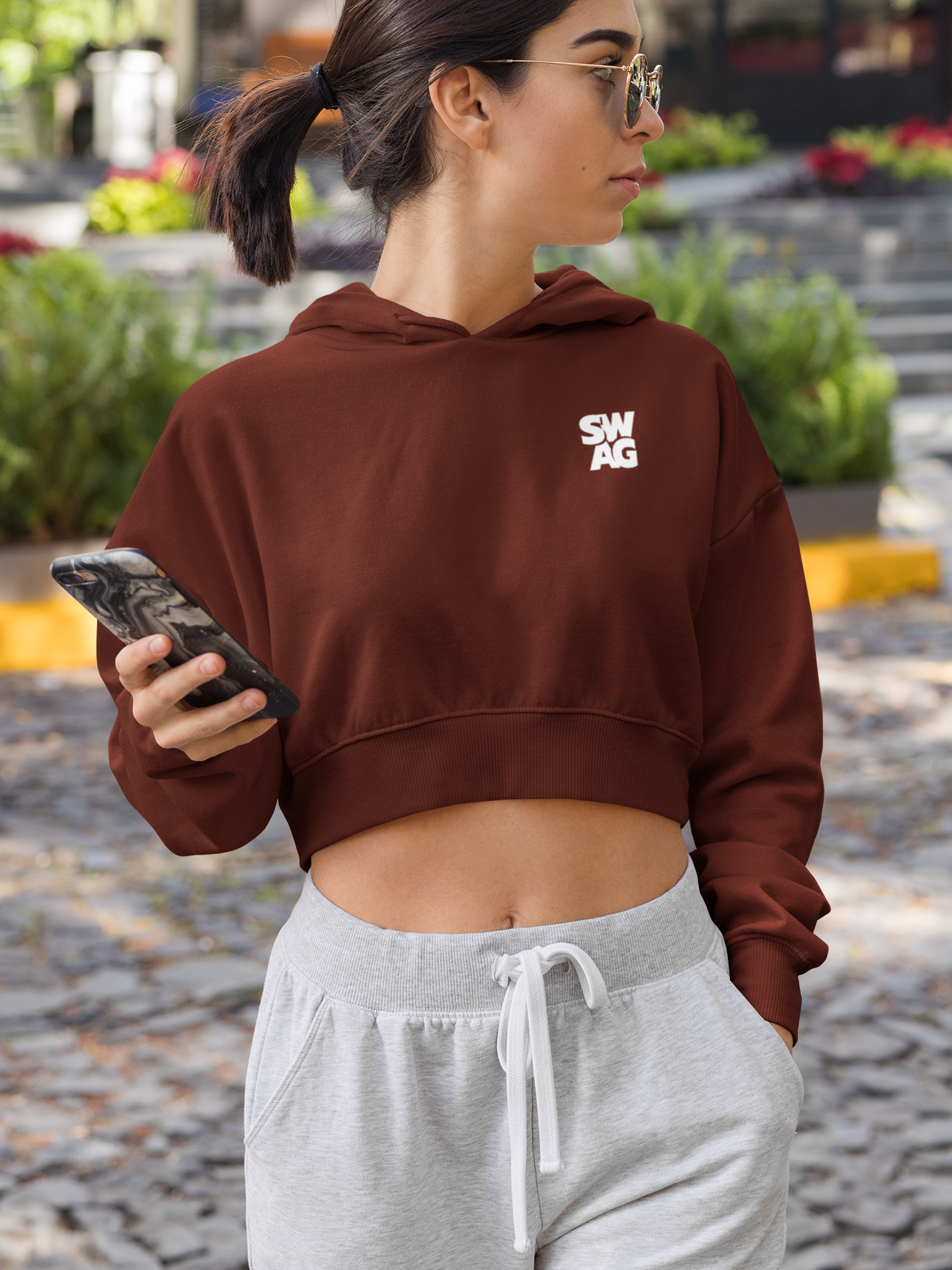 Swag Luxe Crop Hoodie