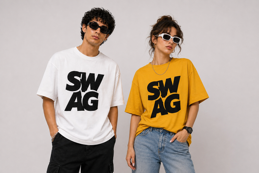Swag white and yellow tshirt