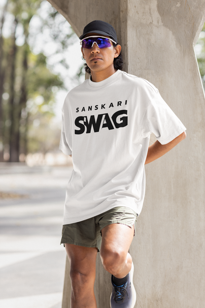 Sanskari Swag - Oversized Terry T-shirt