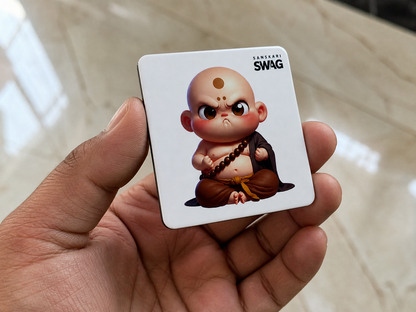SANSKARI SWAG - Cute Little Angry Buddha Fridge Magnet - Sanskari Swag