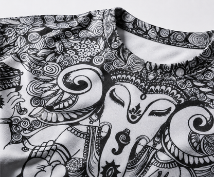 Anandha Bappa - All Over Printed Oversized T-shirt(Unisex) - Sanskari Swag