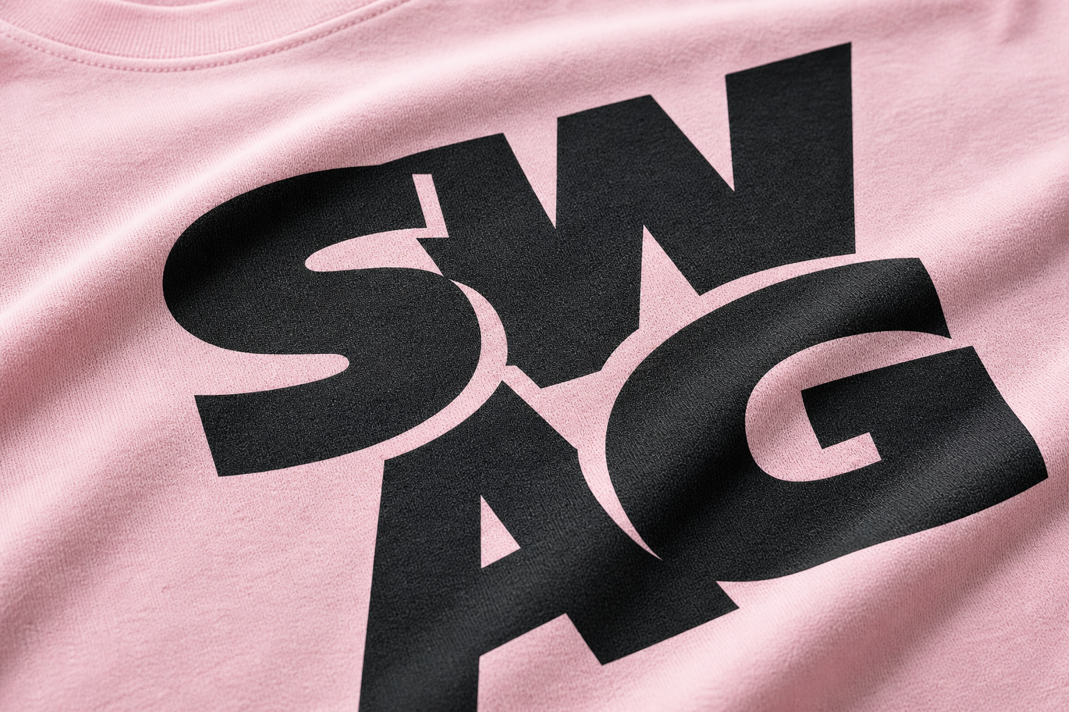 Swag light pink closeup shot