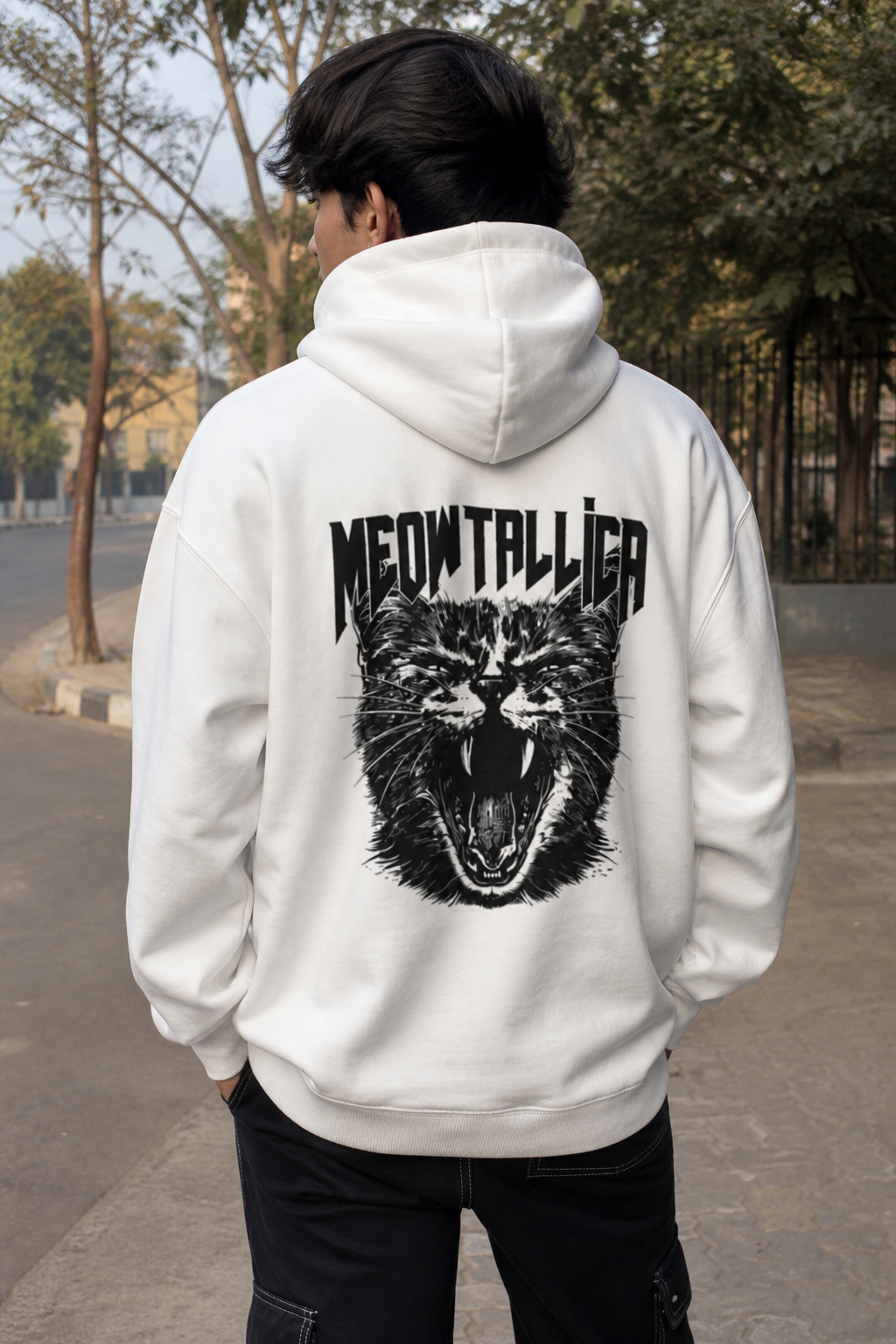 Meowtallica Unisex Hoodie - Sanskari Swag