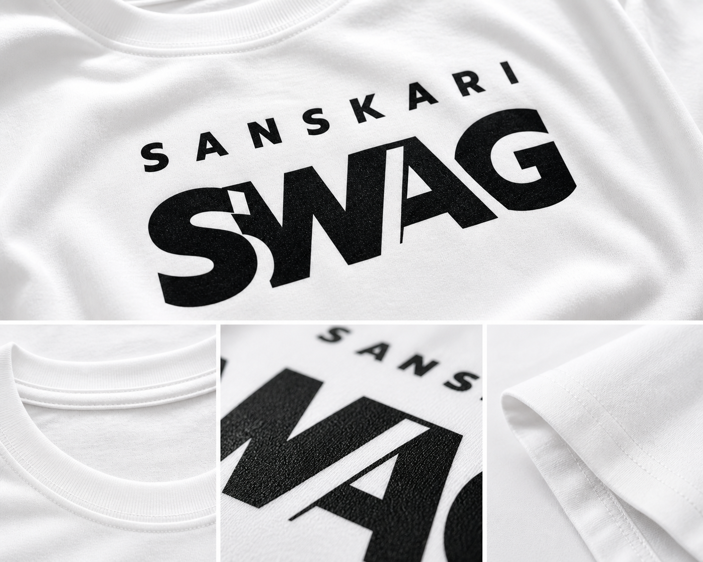 Sanskari Swag - Oversized Terry T-shirt - Sanskari Swag