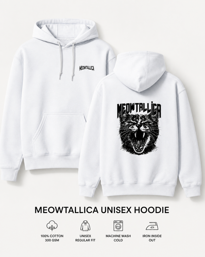 Meowtallica Unisex Hoodie - Sanskari Swag