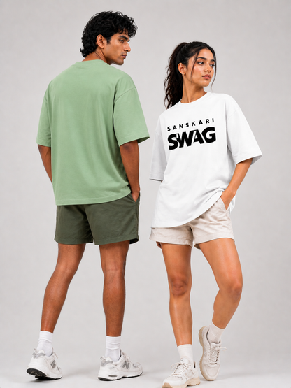 Sanskari Swag - Oversized Terry T-shirt - Sanskari Swag