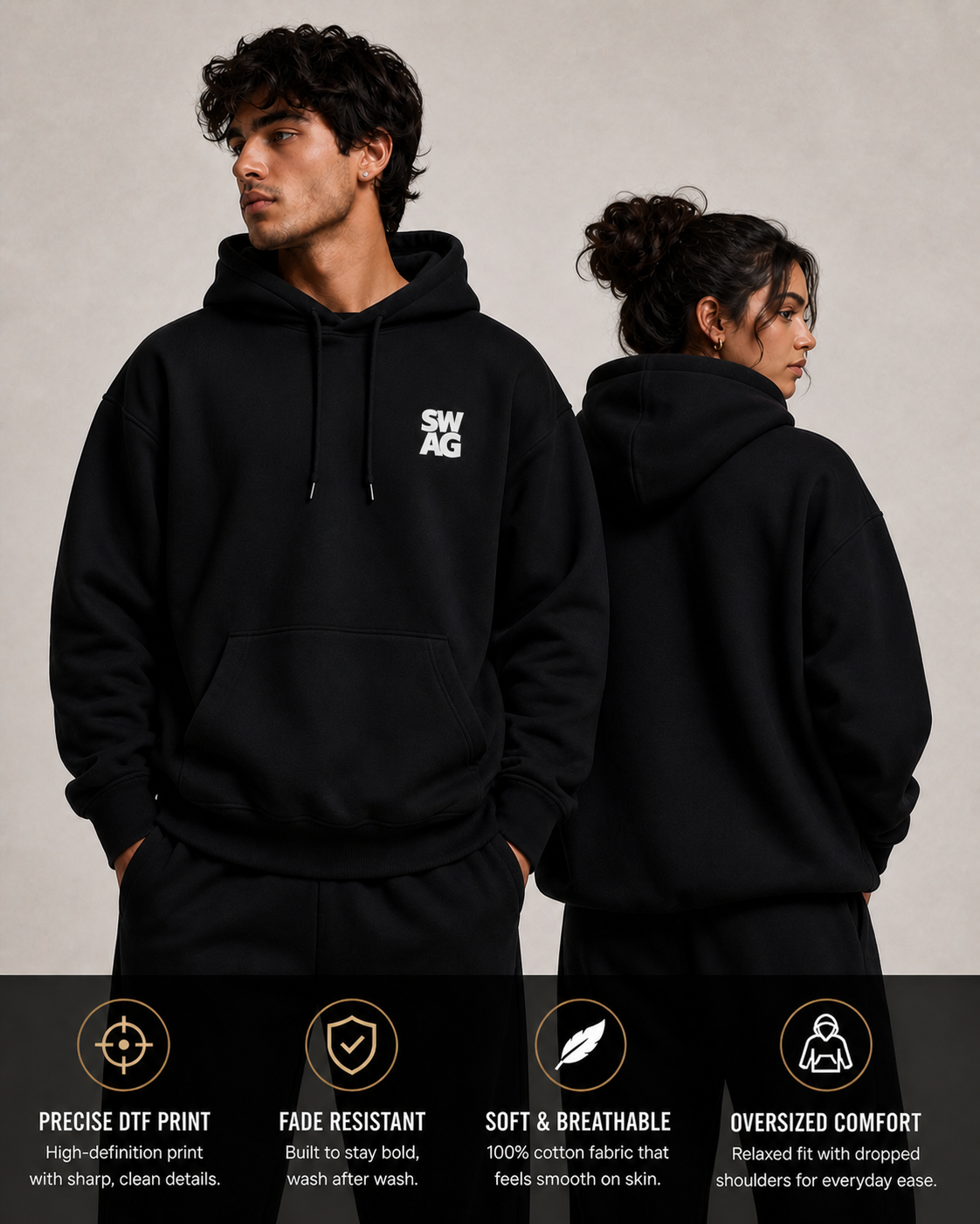 Signature SWAG Oversized Hoodie - Sanskari Swag