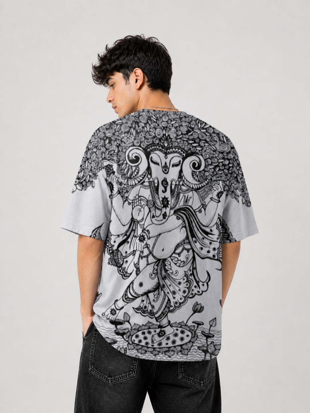 Anandha Bappa - All Over Printed Oversized T-shirt(Unisex) - Sanskari Swag