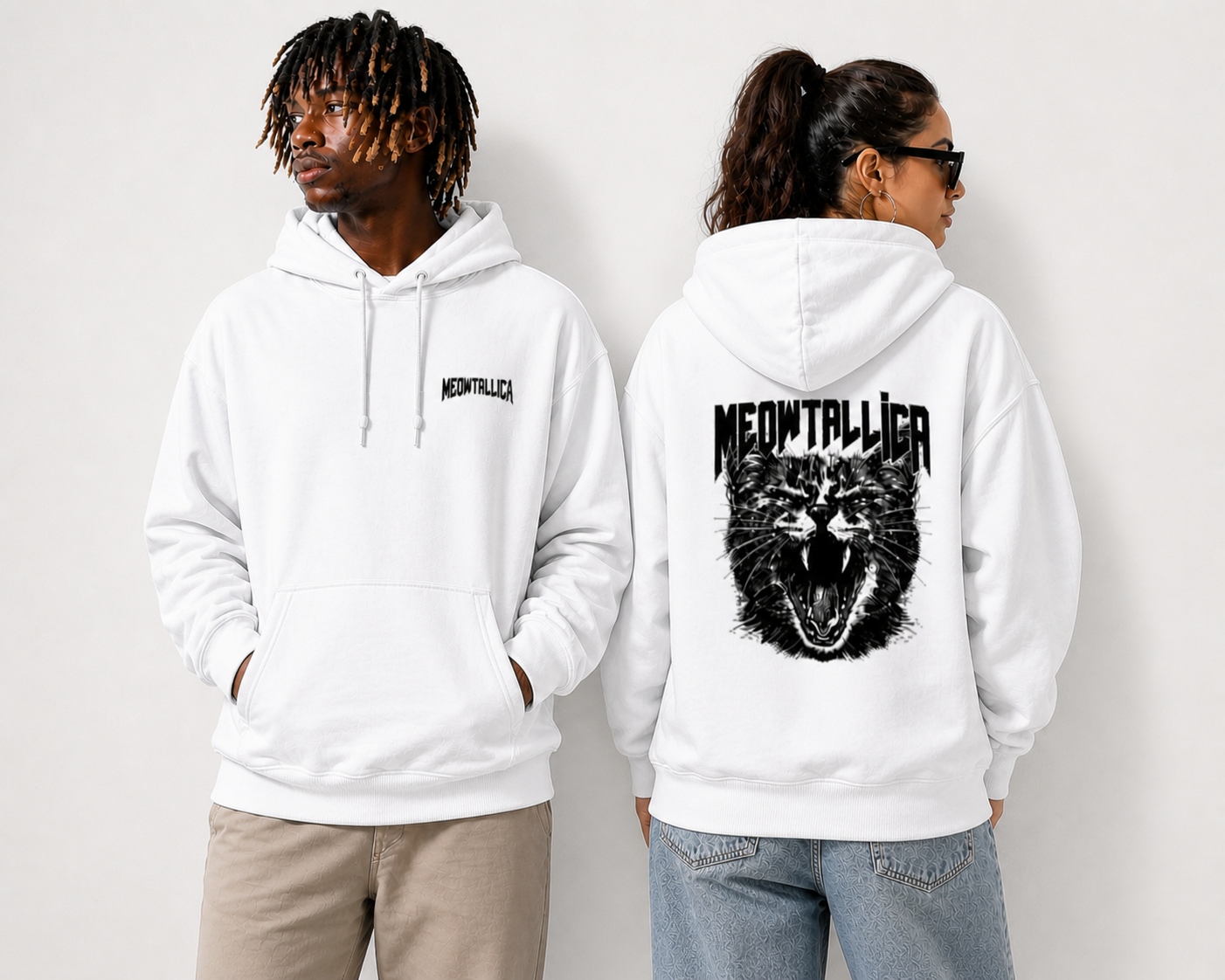 Meowtallica Unisex Hoodie - Sanskari Swag