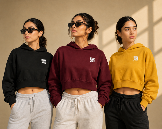 Swag Luxe Crop Hoodie - Sanskari Swag
