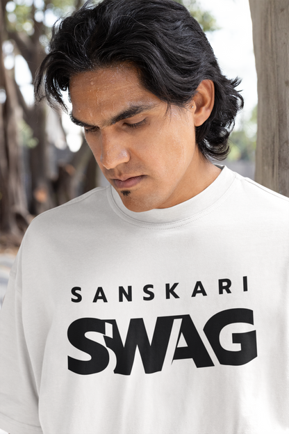 Sanskari Swag - Oversized Terry T-shirt